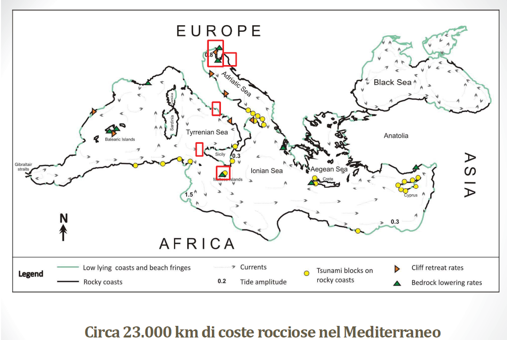 Mappa coste Mediterraneo (C) Enea